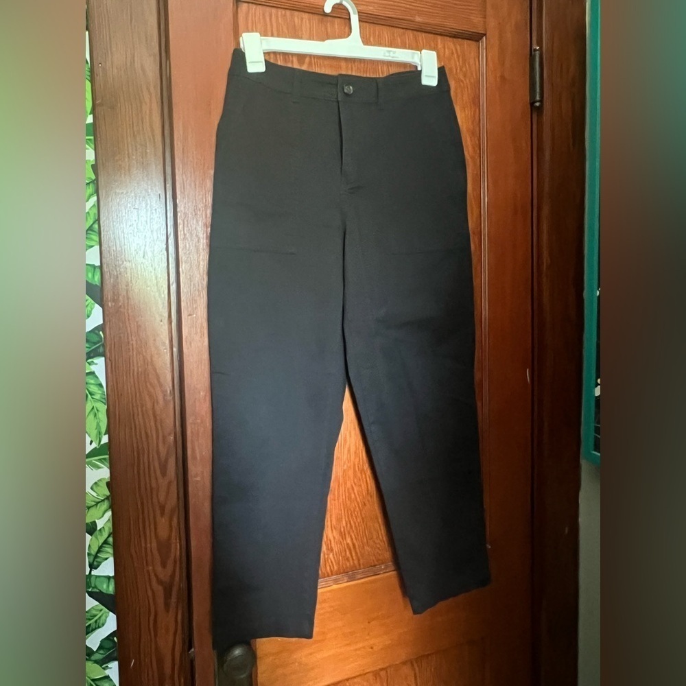Size 10 Black A NEW DAY womens adaptive stretch front cargo pocket pants zipper
